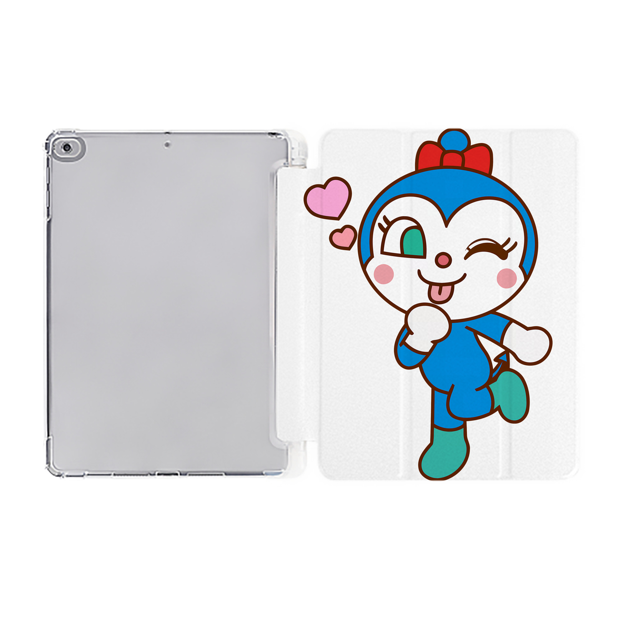 （画像用） アンパンマン Anpanman IPad ケース ペン収納付き 三つ折りスタンド PUレザー×シリコン 対応機種9.5/10.5/10.9インチ